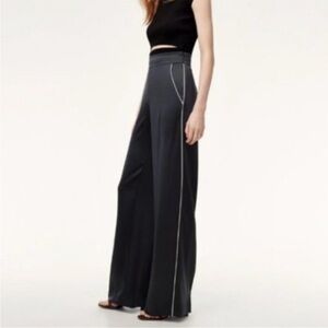 Aritzia Wilfred Clarisse Satin Wide Leg Trouser Women’s Size 6 A2